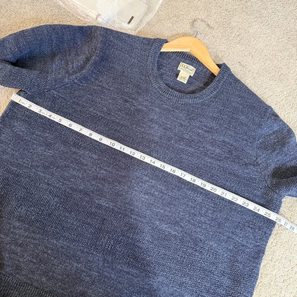 L.L. Bean Men’s Crewneck Pullover Sweater Cotton Longsleeve Classic in Blue XXL